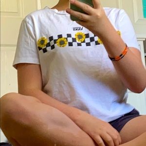 Checkered vans sunflower shirt